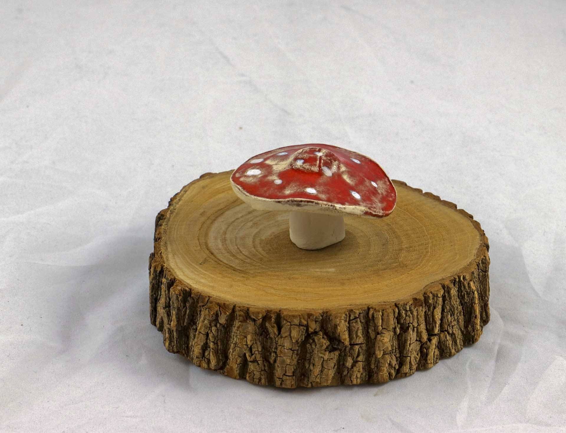 Petra Zobl Keramik - Pilz rot Glücksbringer